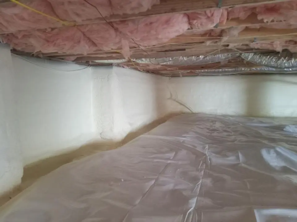 Crawl space encapsulation with closed-cell spray foam for Spray Foam Roofing Repair in Littleton